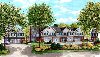 Rendering of New Townhome Community